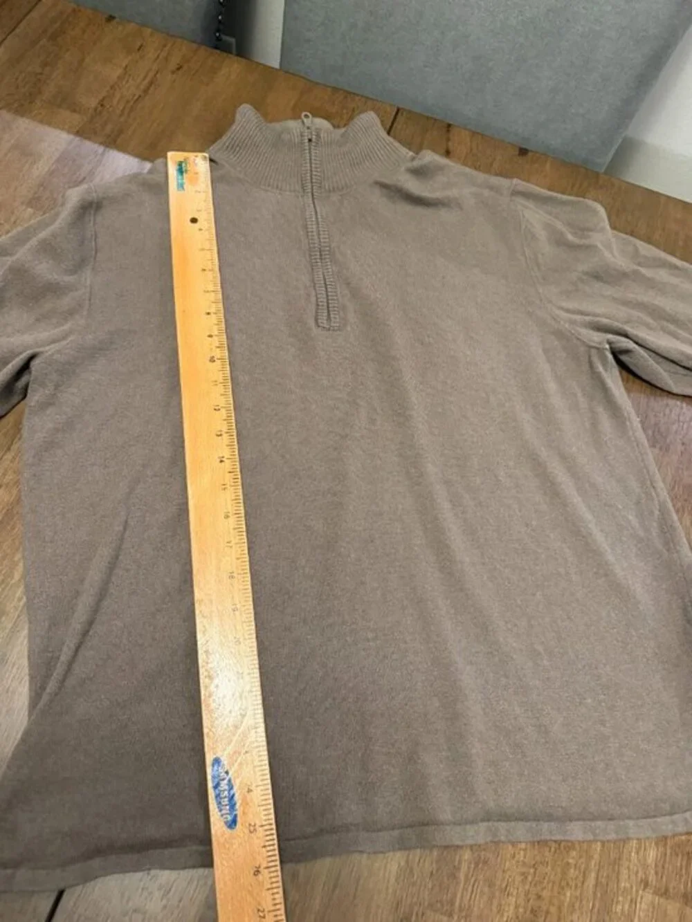 The North Face Brown Knit 1/4 Zip Pullover Sweater Men's Sz L